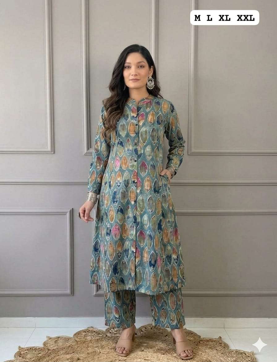 INDIAN FESTIVAL WOMEN WESTERN DRESS RAYON CORD SET COLLECTIO...
