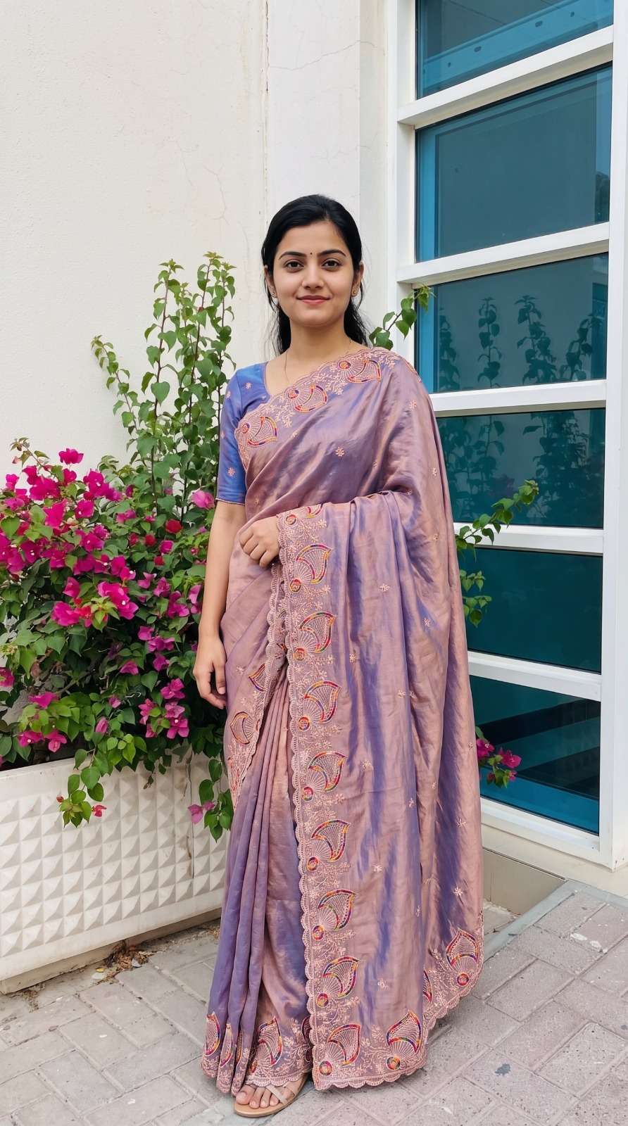 LH 37 fancy and classic chiffon and satin elegant fabric wit...