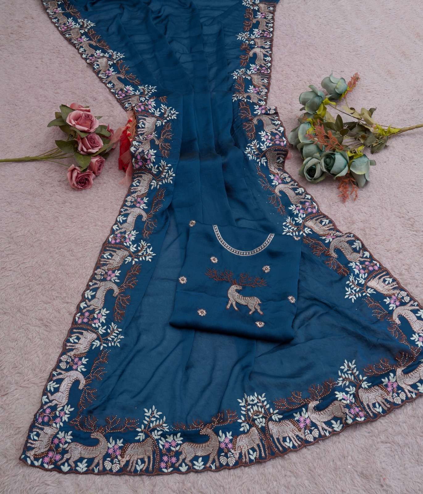 LH  46 BALCK RANGOLI FANCY AND CLASSIC FABRIC SAREE WHOLESAL...