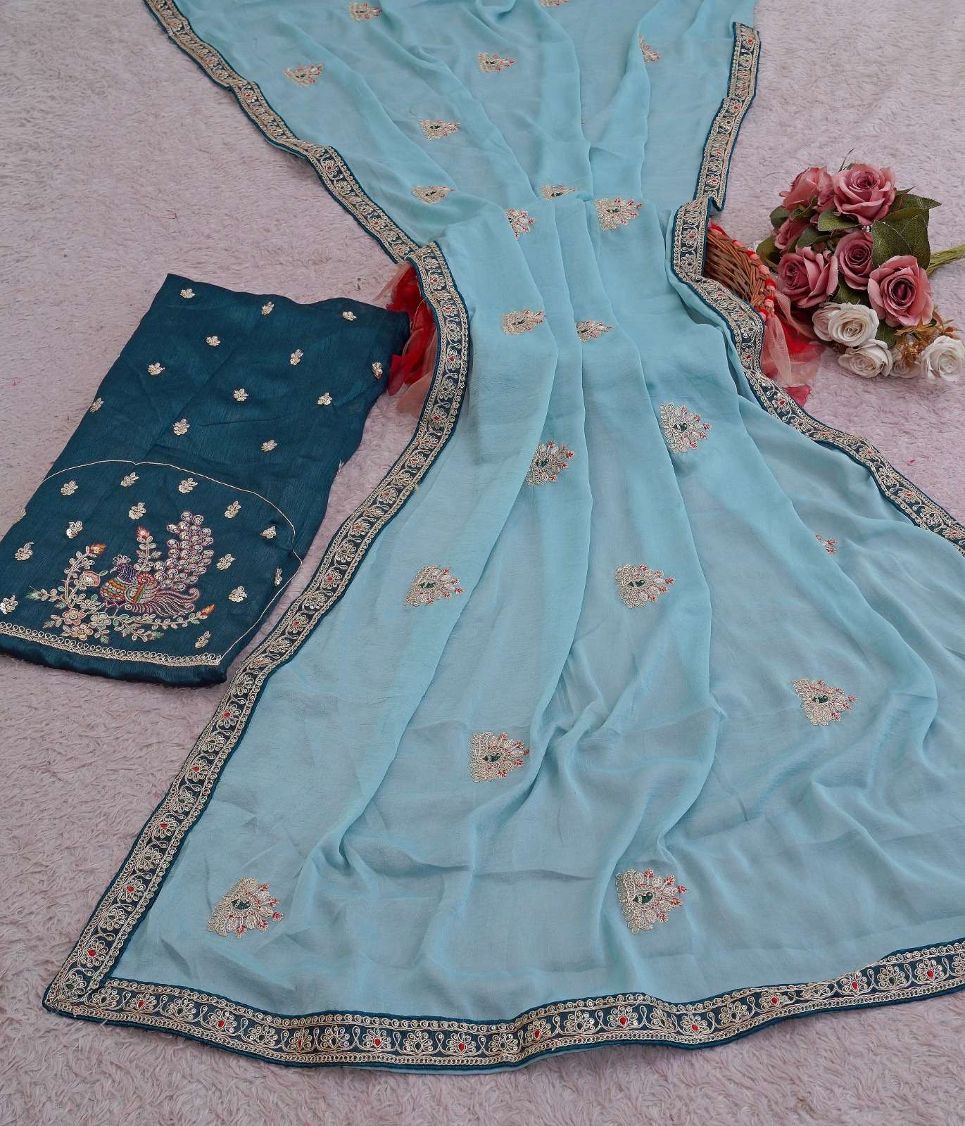 LH  48 NOW FANCY CRUSH RANGOLI FABRIC SAREE WHOLESALE IN SU...