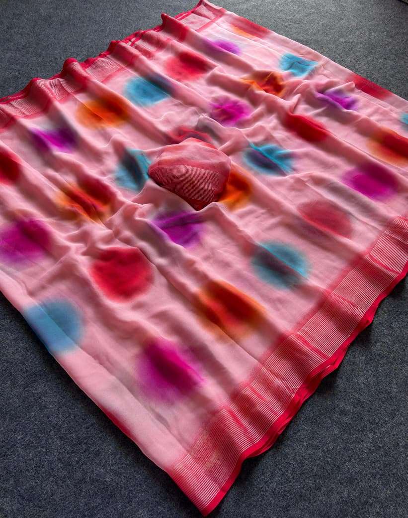 Looking Fancy leheriya chiffon and georgette fancy fabric Sa...