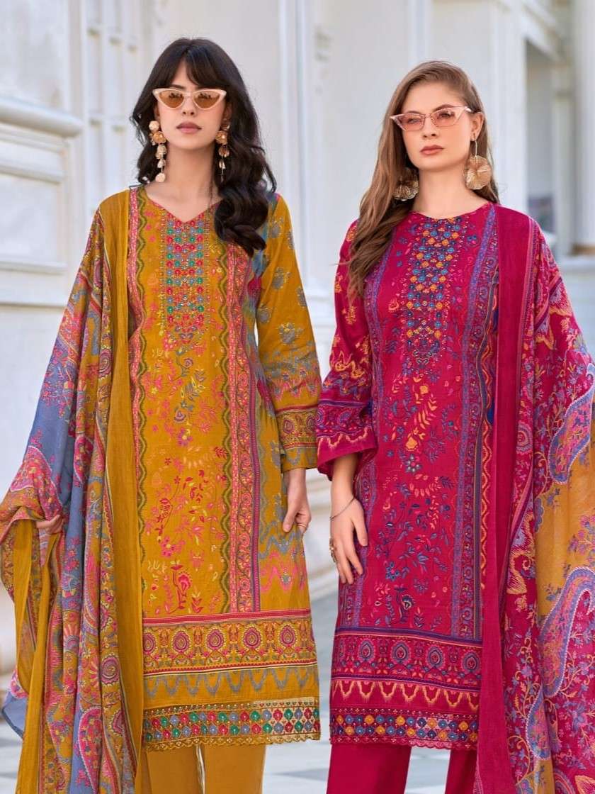 PAKIZA PRINTS FARMAISH VOL 20 JAM SATIN PRINT WITH KASHMIRI ...