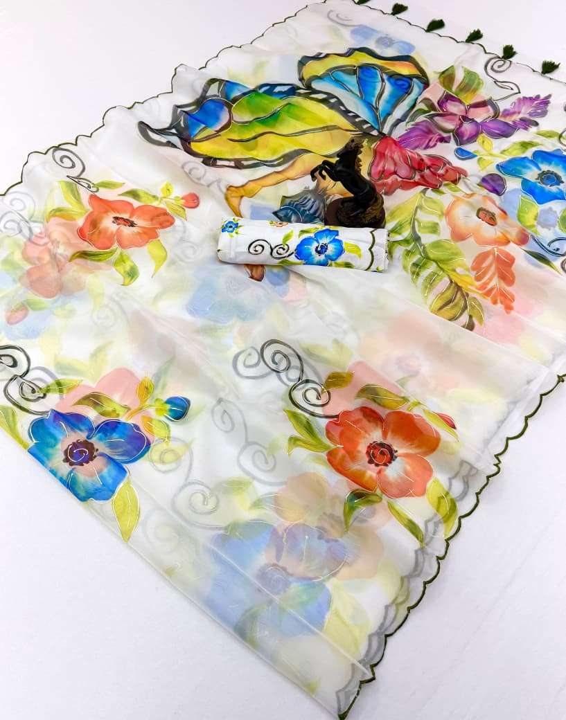 Premium and classic pure Tebby Silk fancy fabric with beauti...