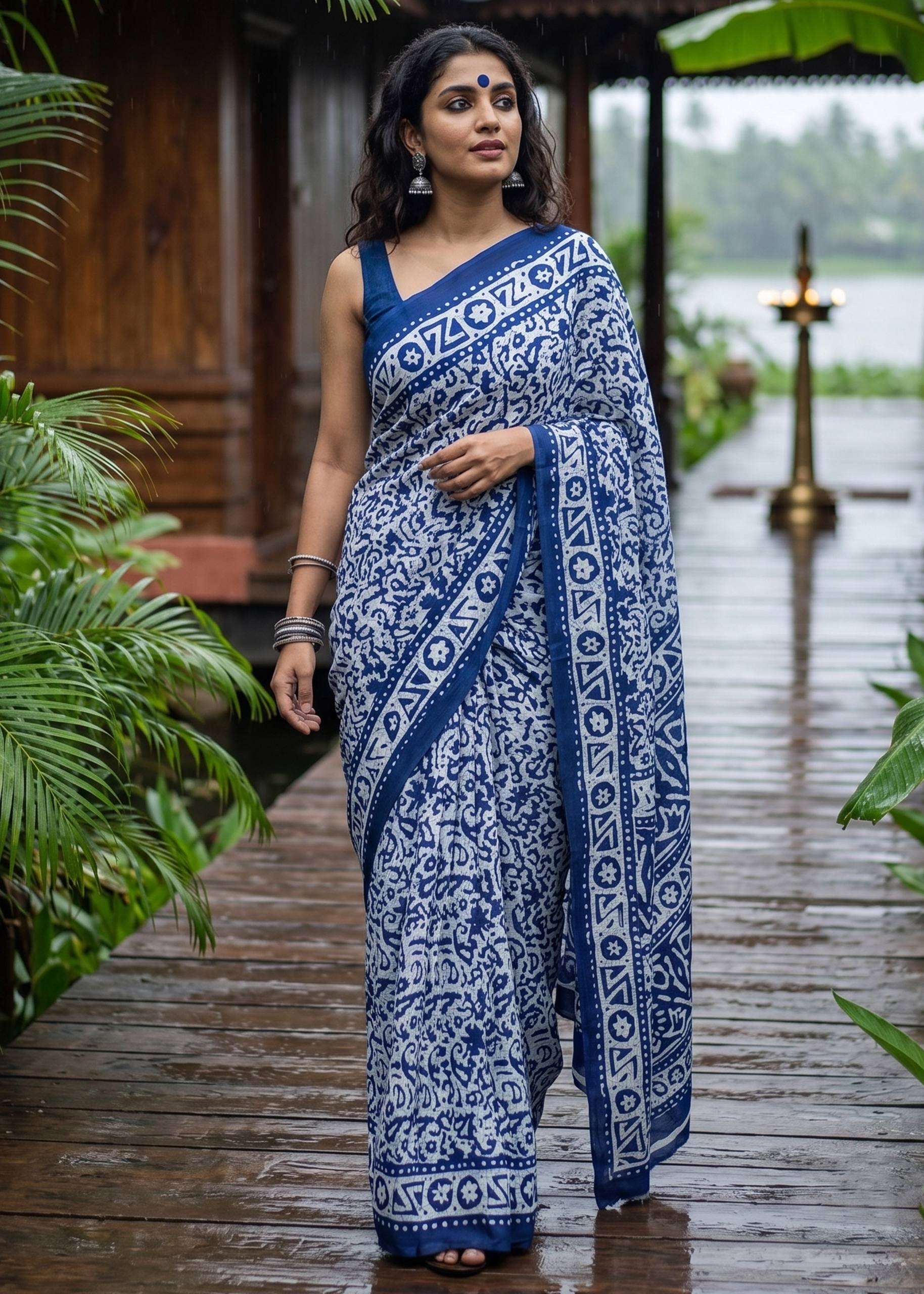 Pure and Soft elegant Mulmul Cotton fabric party wear saree ...