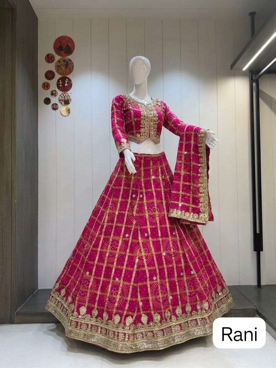 RAKHI SPICAL SOFT GEORGETTE FANCY AND PURE FABRIC LEHENGA CH...