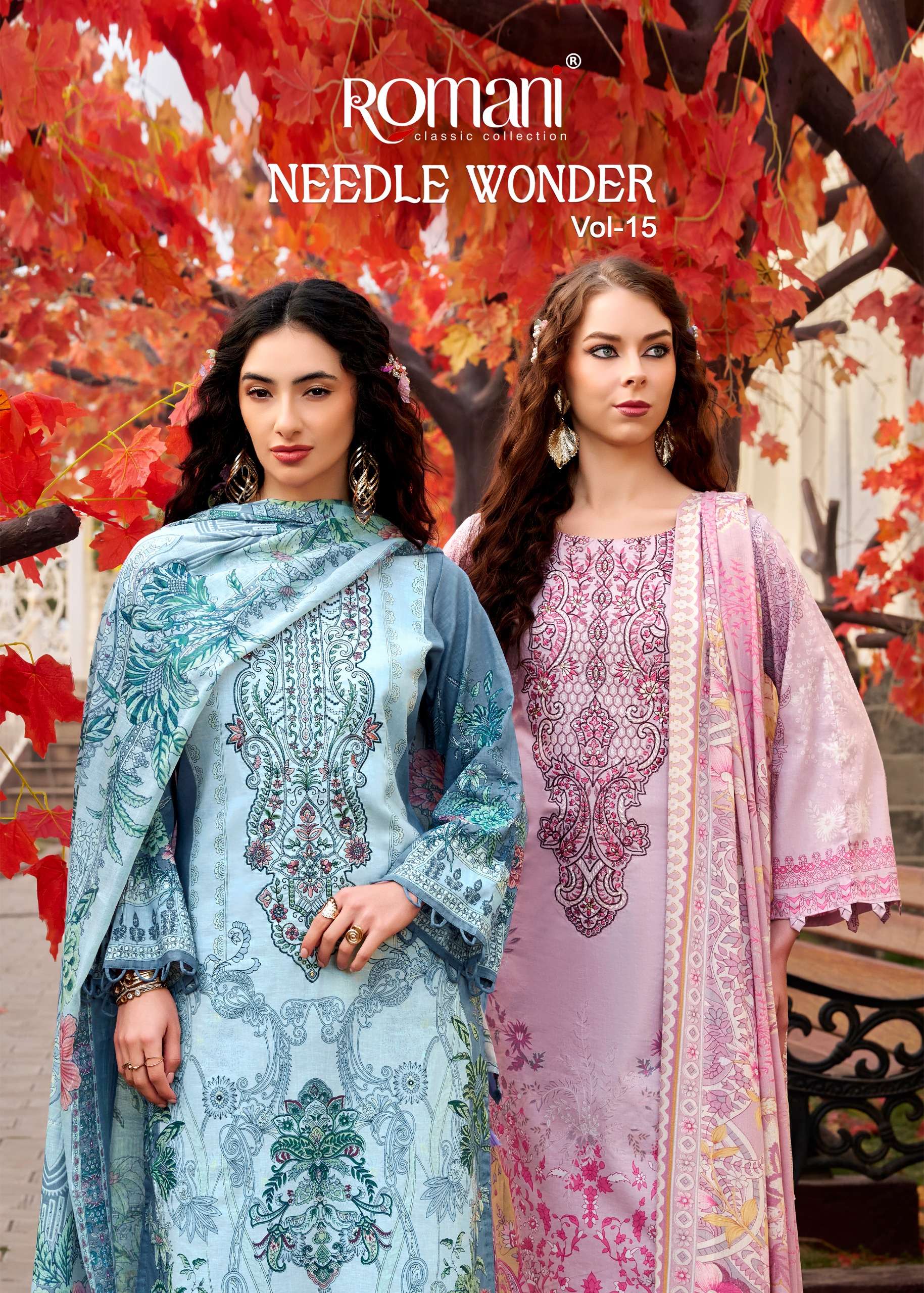 ROMANI NEEDLE WONDER VOL 15 BRAND NEW COTTON SOFT SALWAR SUI...