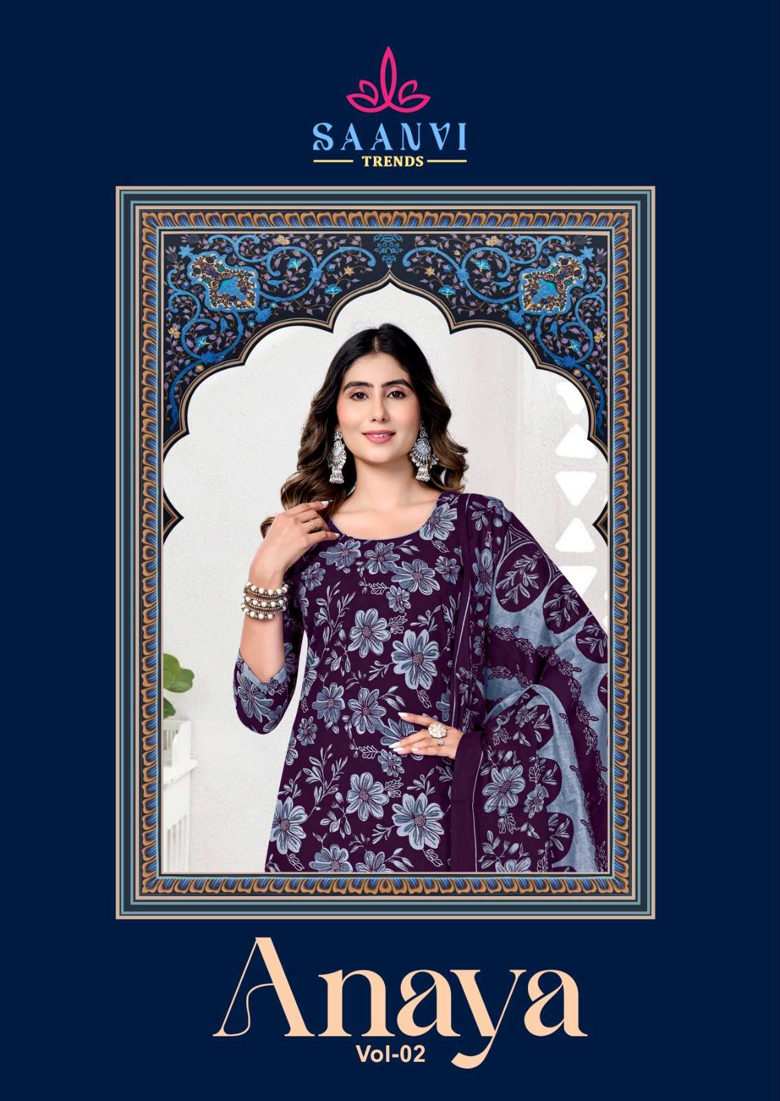 SAANVI TRENDS ANAYA VOL 2 TRADITIONAL PRINT STITCHED COTTON ...