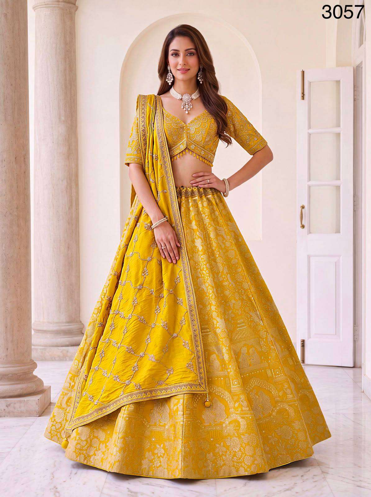  The classic Ananta Banarasi silk fancy fabric party wear le...