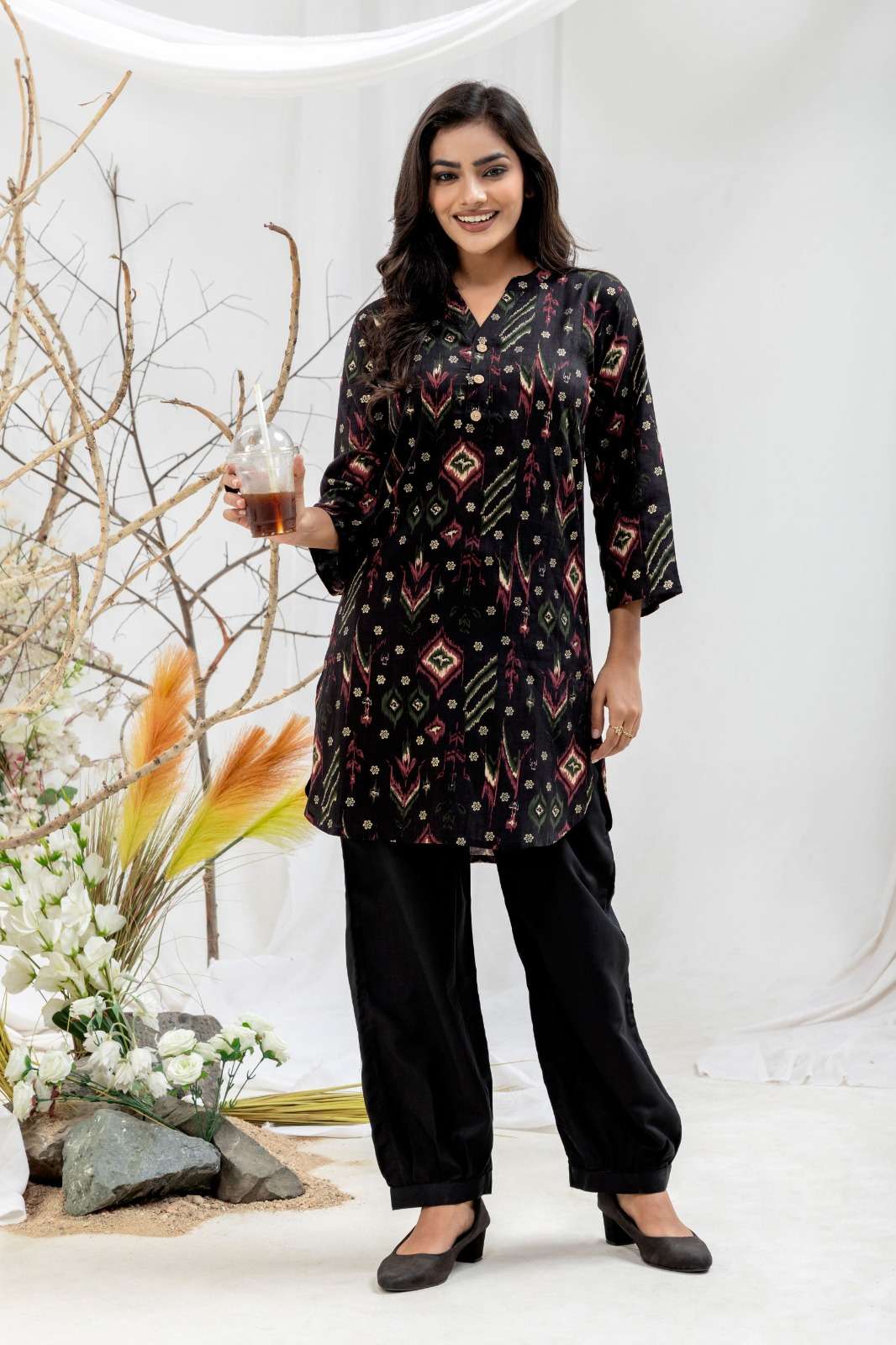 WEAVE 113 RAYON BLACK FARSI SALWAR CORD SET COLLECTION TREND...