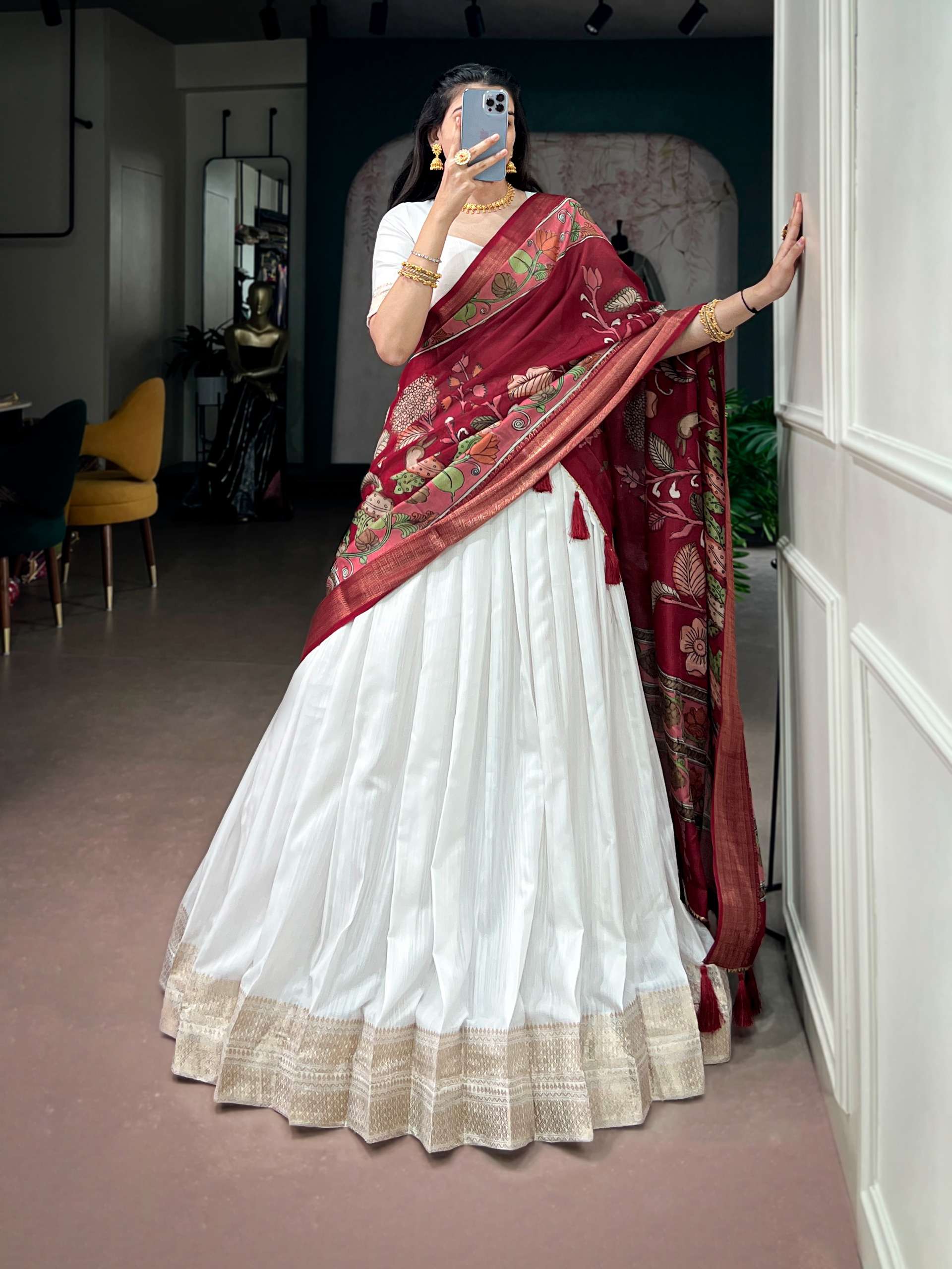A celebration of timeless Indian festival Poly Kanjivaram fancy fabric wholesale in surat 1035