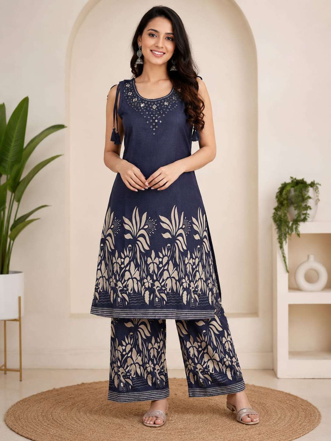 AK SPEGHETTI COTTON FLEX 2 PIECE COLLECTION SLEEVELESS CORD SET CASUAL LOOK 