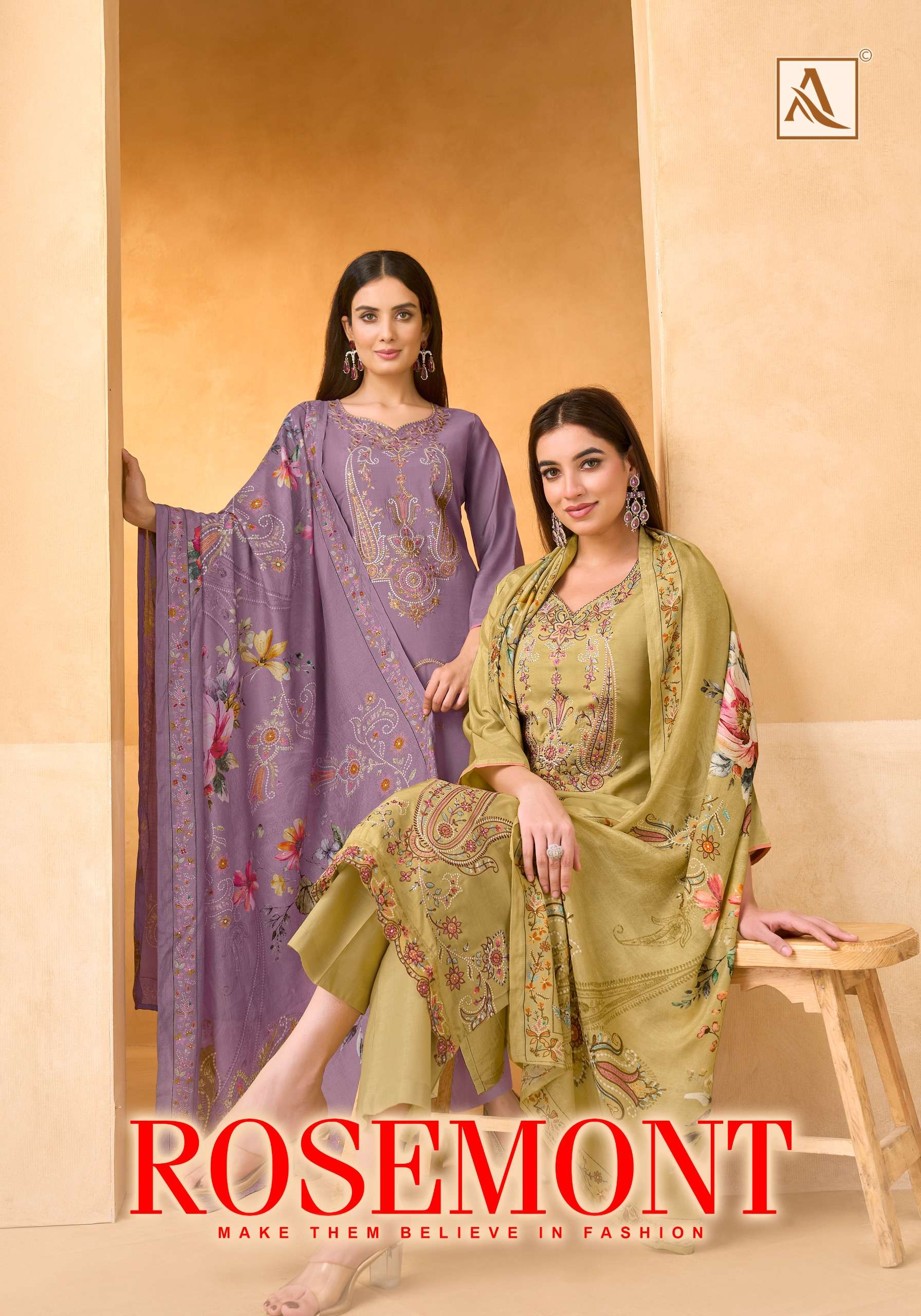 ALOK SUIT ROSEMONT MASLIN DESIGNER SALWAR KAMEEZ FOR WOMEN TARDITIONAL CLOTHING SHOP