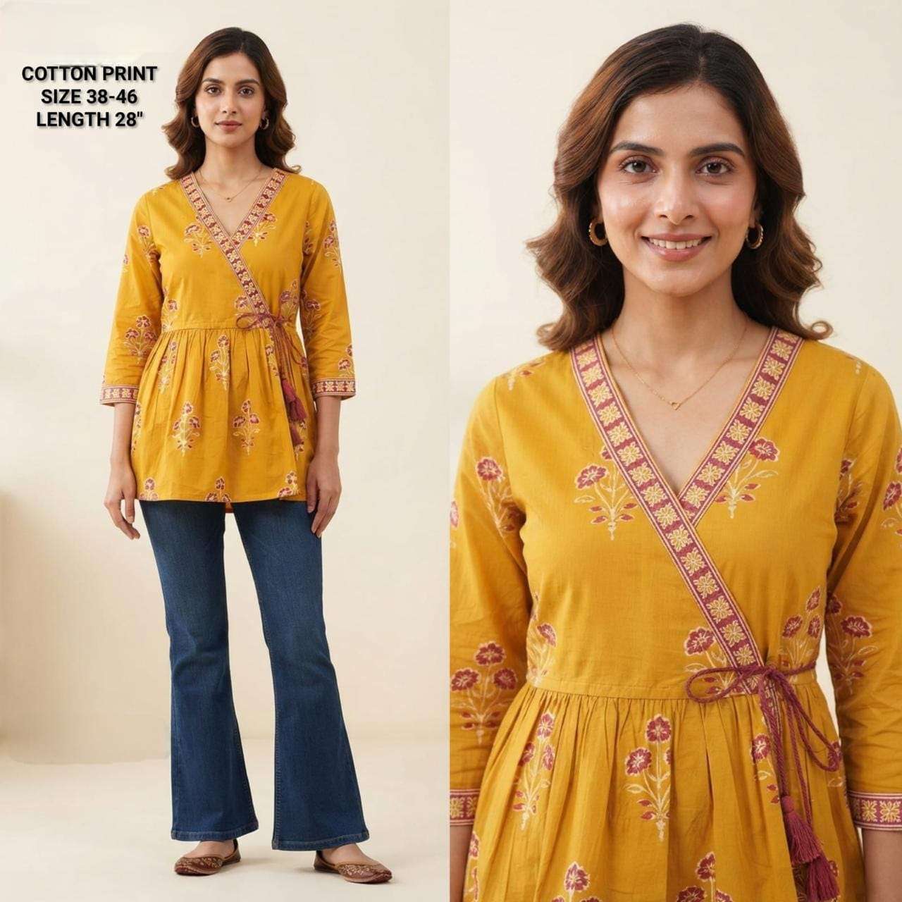 ANGRAKHA TUNIC COLLECTION WESTERN LOOK SHORT TOP BUY SURAT 
