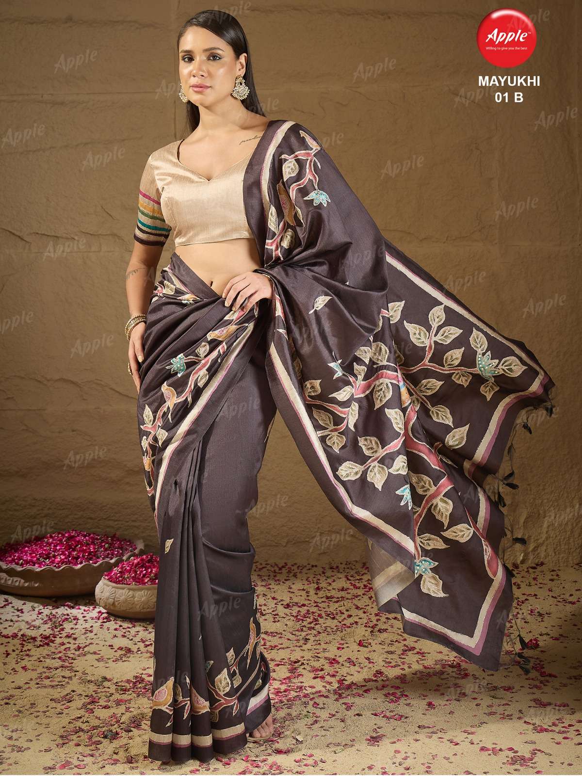 APPLE MAYUKHI 1 BEAUTIFUL AND SUPER SOFT COTTON SILK FABRIC SAREE WHOLESALE IN SURAT