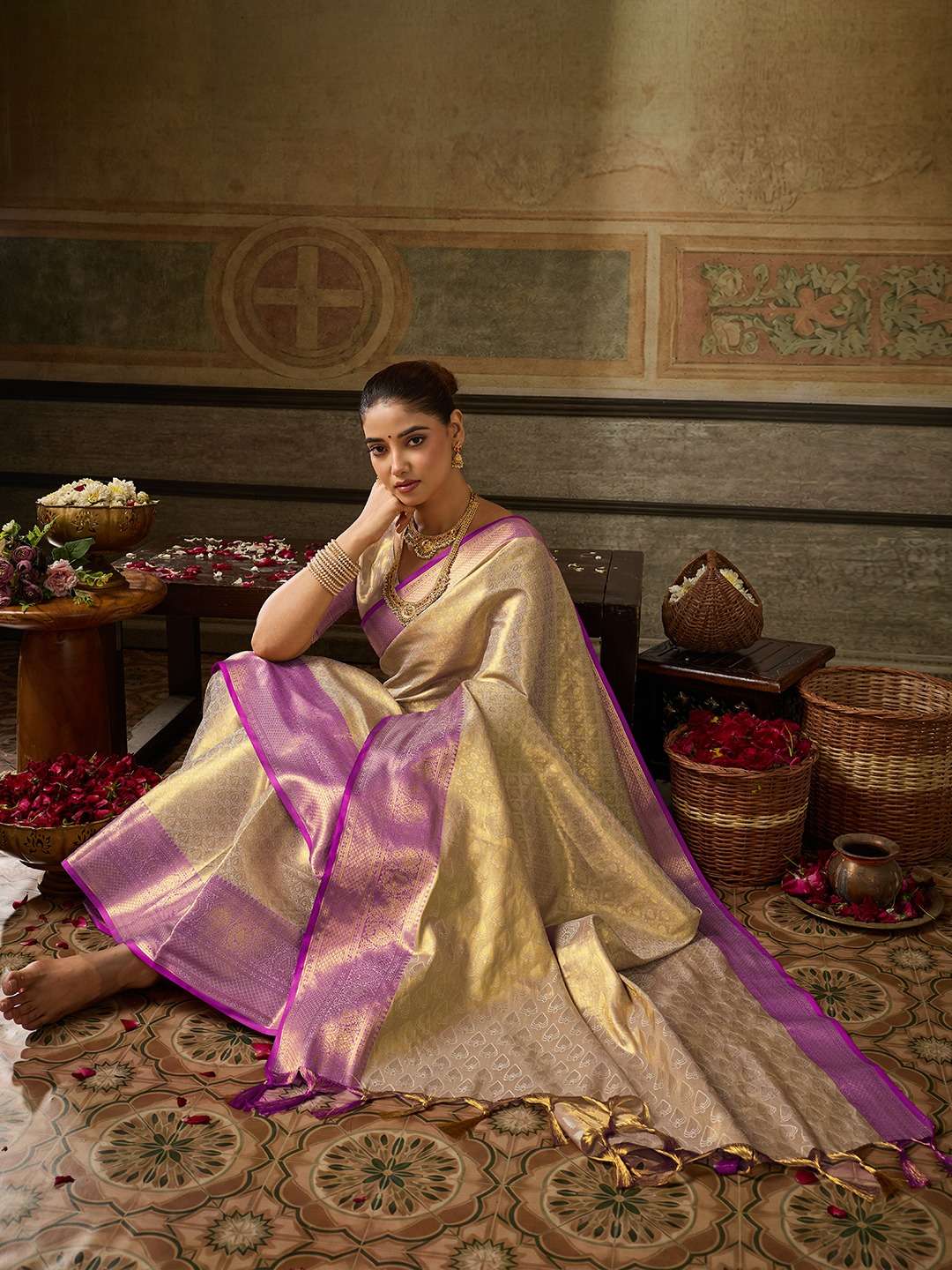  Astita Kanchipattu Silk 1001 to 1007 sophisticated and trending Kanchivaram Silk fabric Saree reseller in surat 