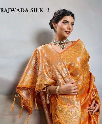 Astita Rajwada silk Vol 2 2001 To 2006 super soft Silk Blend fabric with With Zari Work on Saree wholesale in surat 