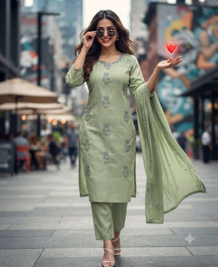BABY FEEL BLOOM COTTON STRAIGHT CUT 3 PIECE SUIT LADIES OFFICE DESI LOOK VIRAL SHOP