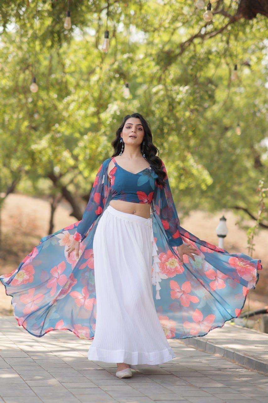 beautiful and elegant super soft Faux Georgette fancy fabric lehenga choli reseller in surat 7107