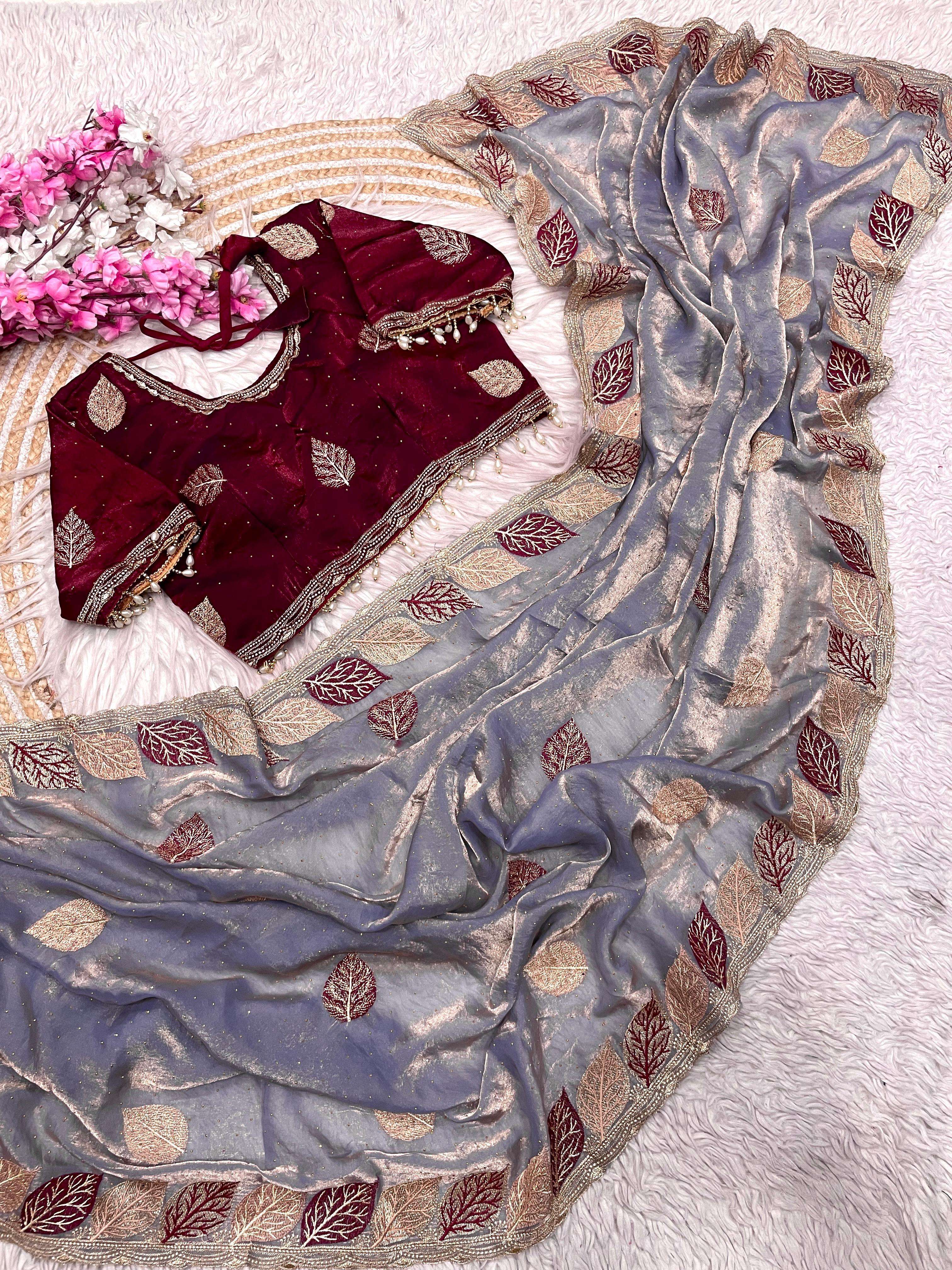 beautiful and fancy super soft satin fabric saree wholesale in surat Mp 669
