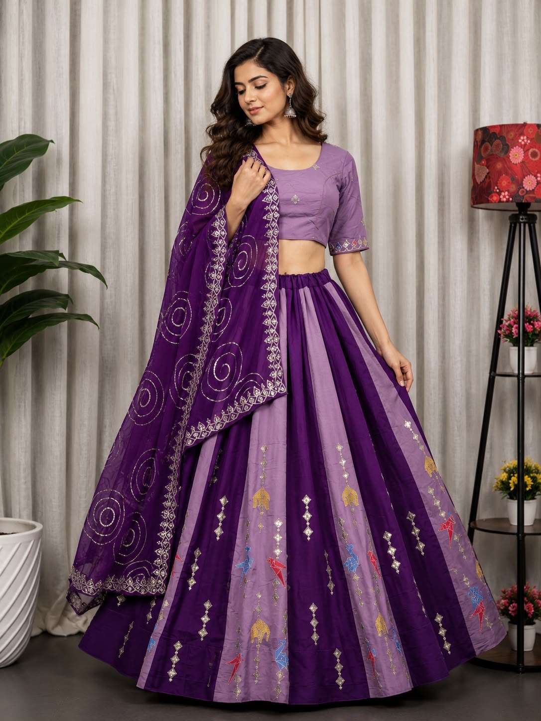  Beautiful Navratri garba night wear super Roman silk fancy ...