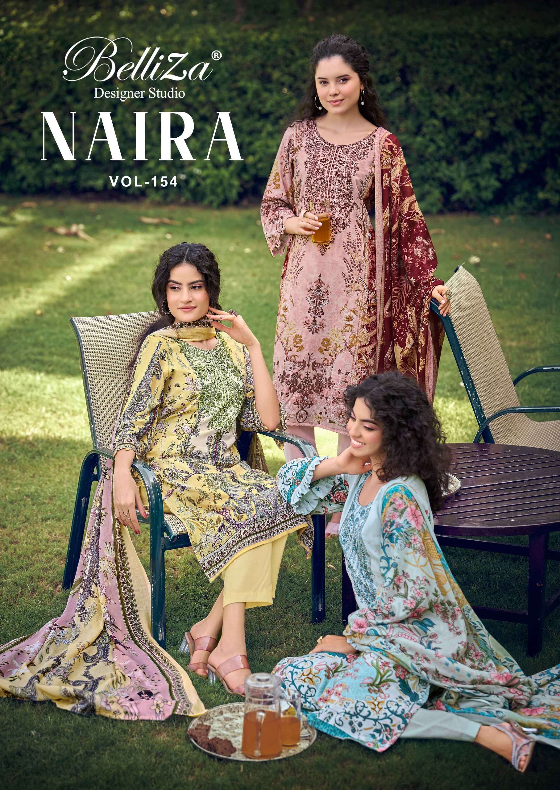 BELLIZA NAIRA VOL 154 COTTON DIGITAL PRINT SALWAR KAMEEZ COLLECTION RESELLER BUY 