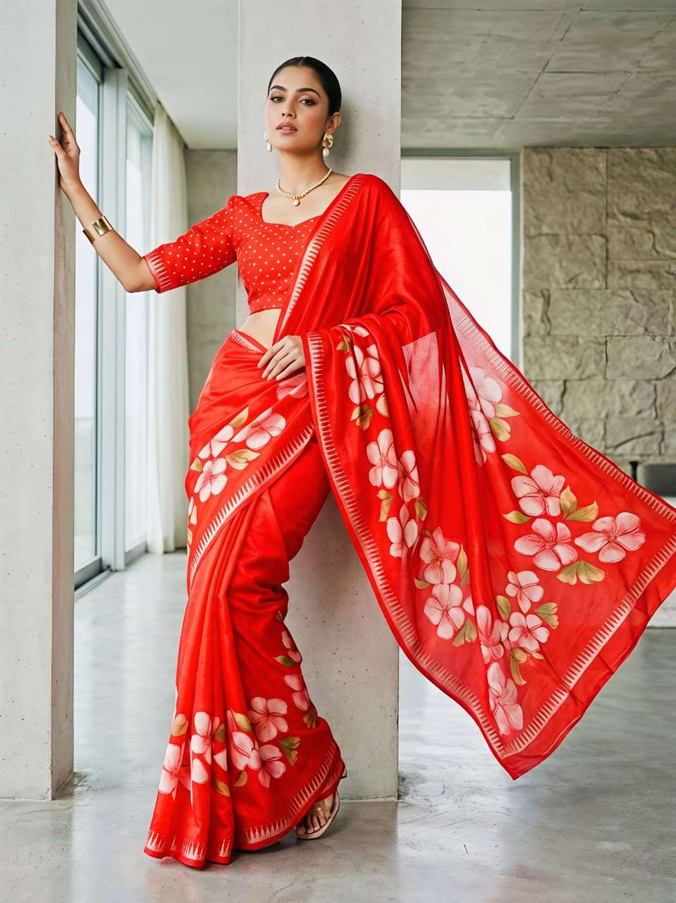 Bentex flora Premium and Heavy Marsh Mellow flower print on saree reseller in surat