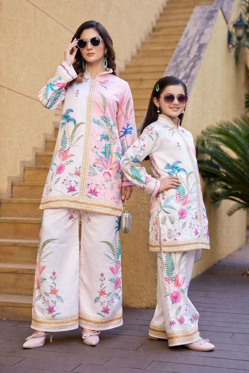 BOTH MOTHER DAUGHTER CORD SET TURKISH STYLE TREND FESTIVAL W...