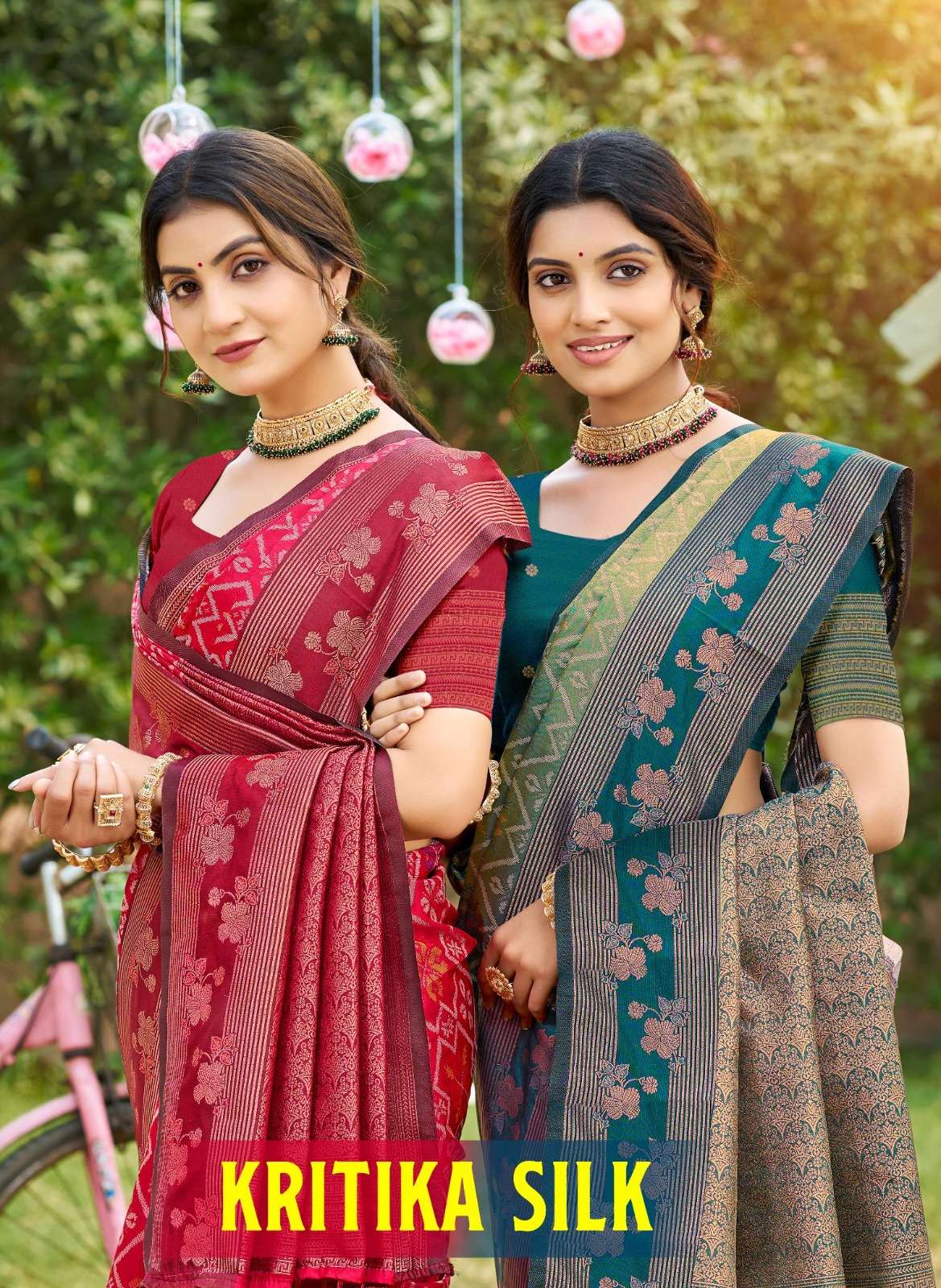 Bunawat Kritika  Silk 1001 TO 1006 super soft and pure Silk fabric With Designer work on saree wholesale in surat