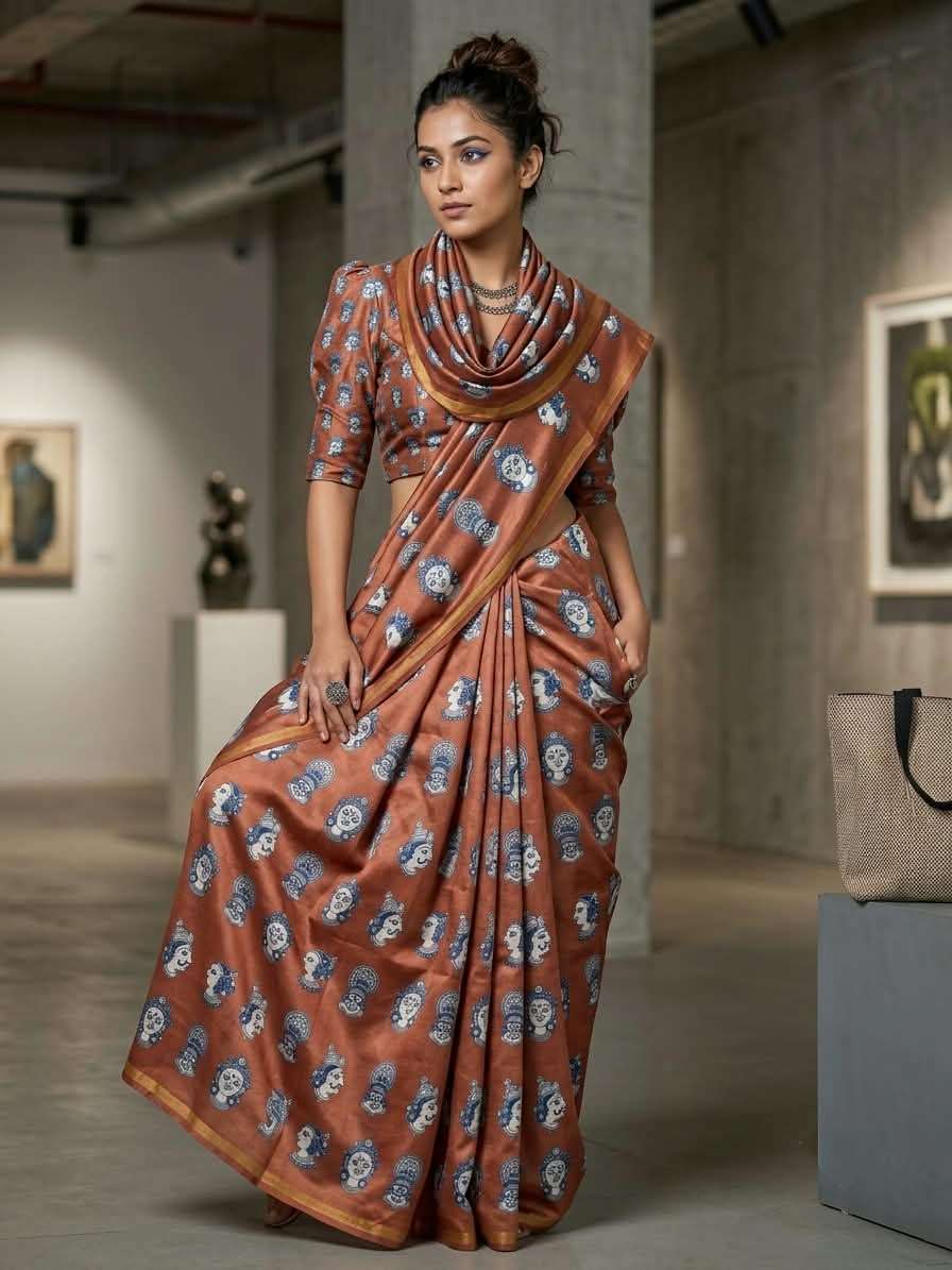 Chocolate edition Heavy and blooming soft mull mull cotton fabric saree wholesale in surat