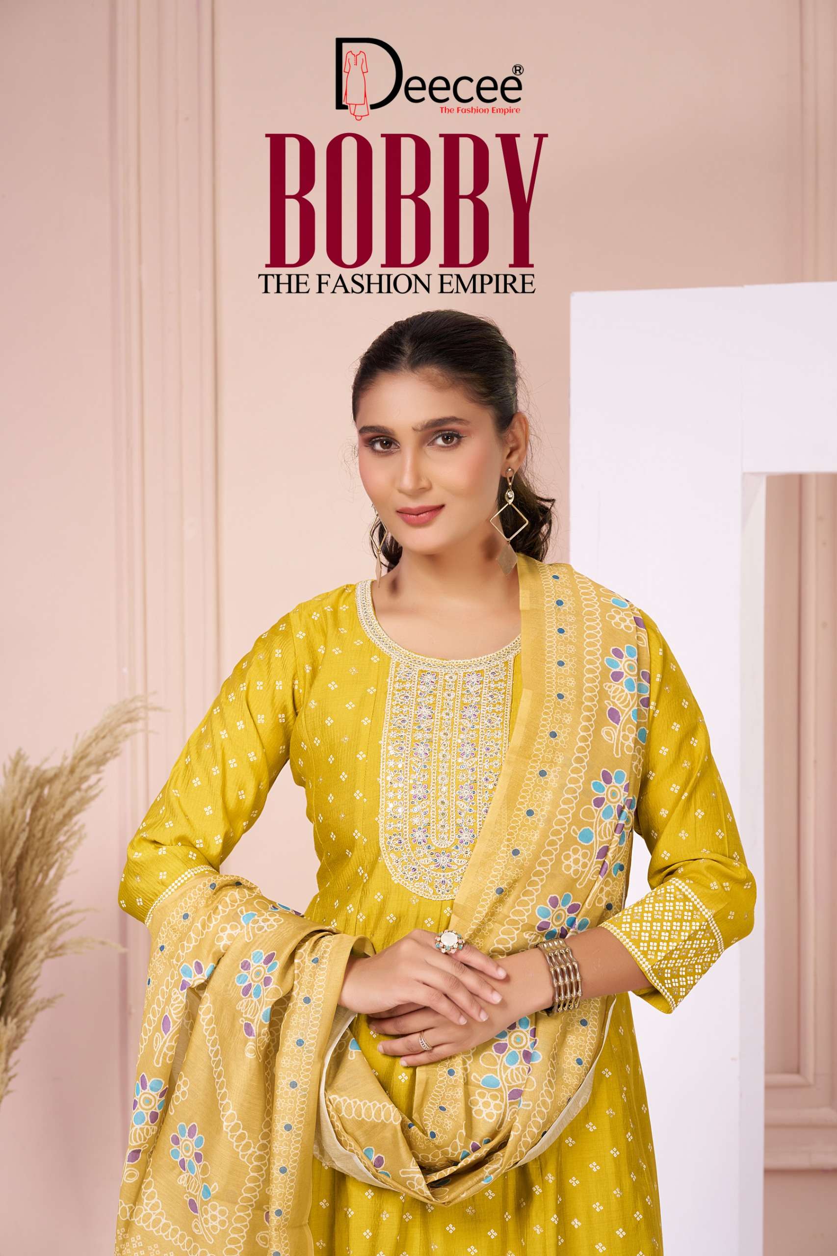 DEECEE BOBBY SILK LINING KALI STYLE KURTI PANT SUIT FOR TRADITIONAL LOOK SUPPLIER