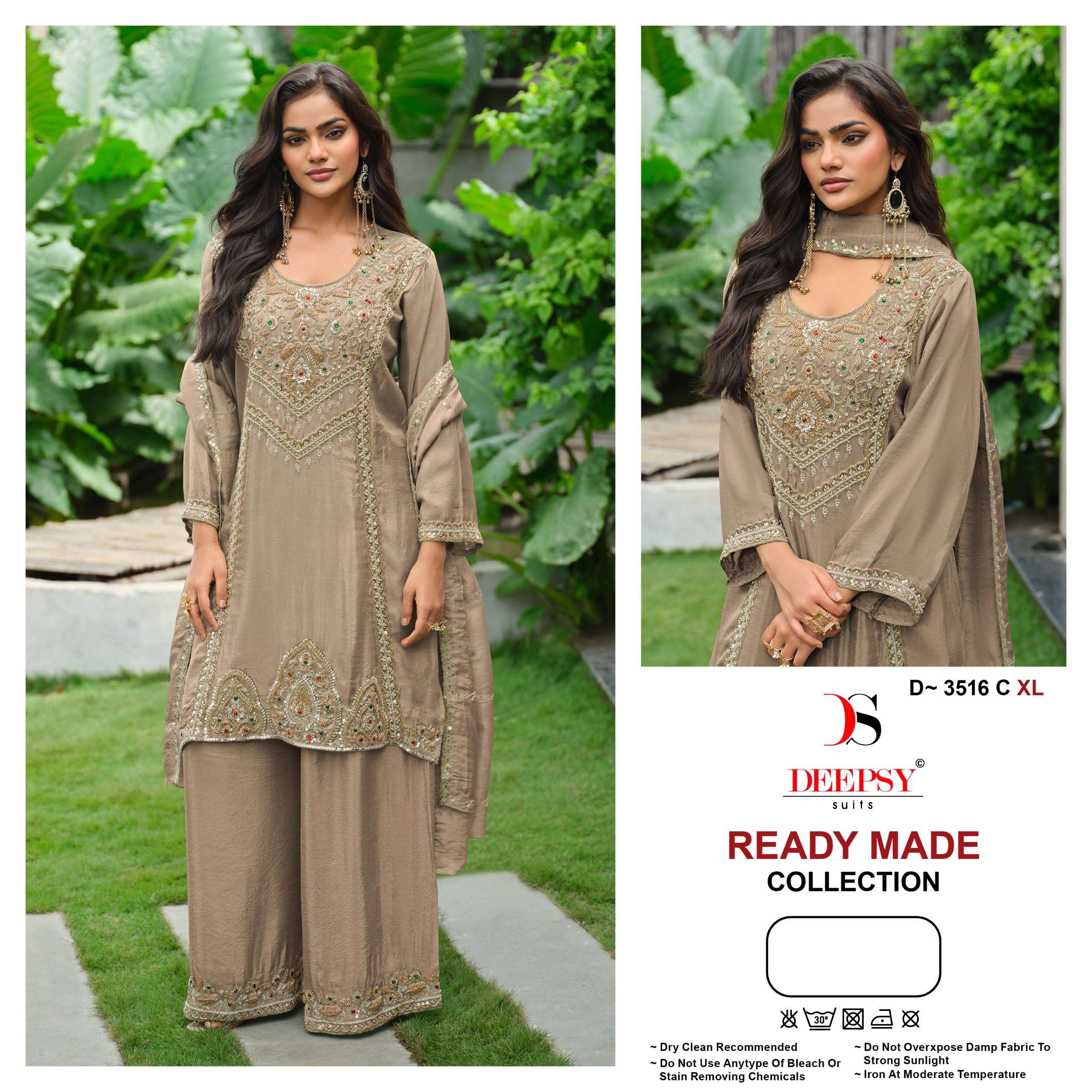 DEEPSY SUITS 3516 VISCOSE TISSUE SILK BEATS WORL PALAZZO SUIT FESTIVAL OUTFIT ONLINE
