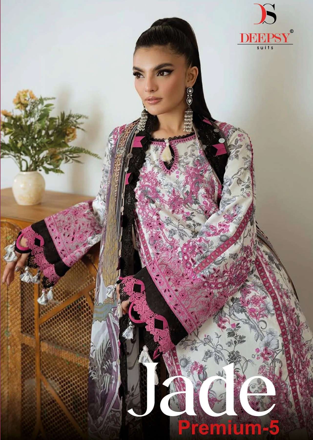 DEEPSY SUITS JADE PREMIUM VOL 5 PAKISTANI LAWN BIG PANNA AND WORK SUIT BRAND ETHNIC IN SURAT