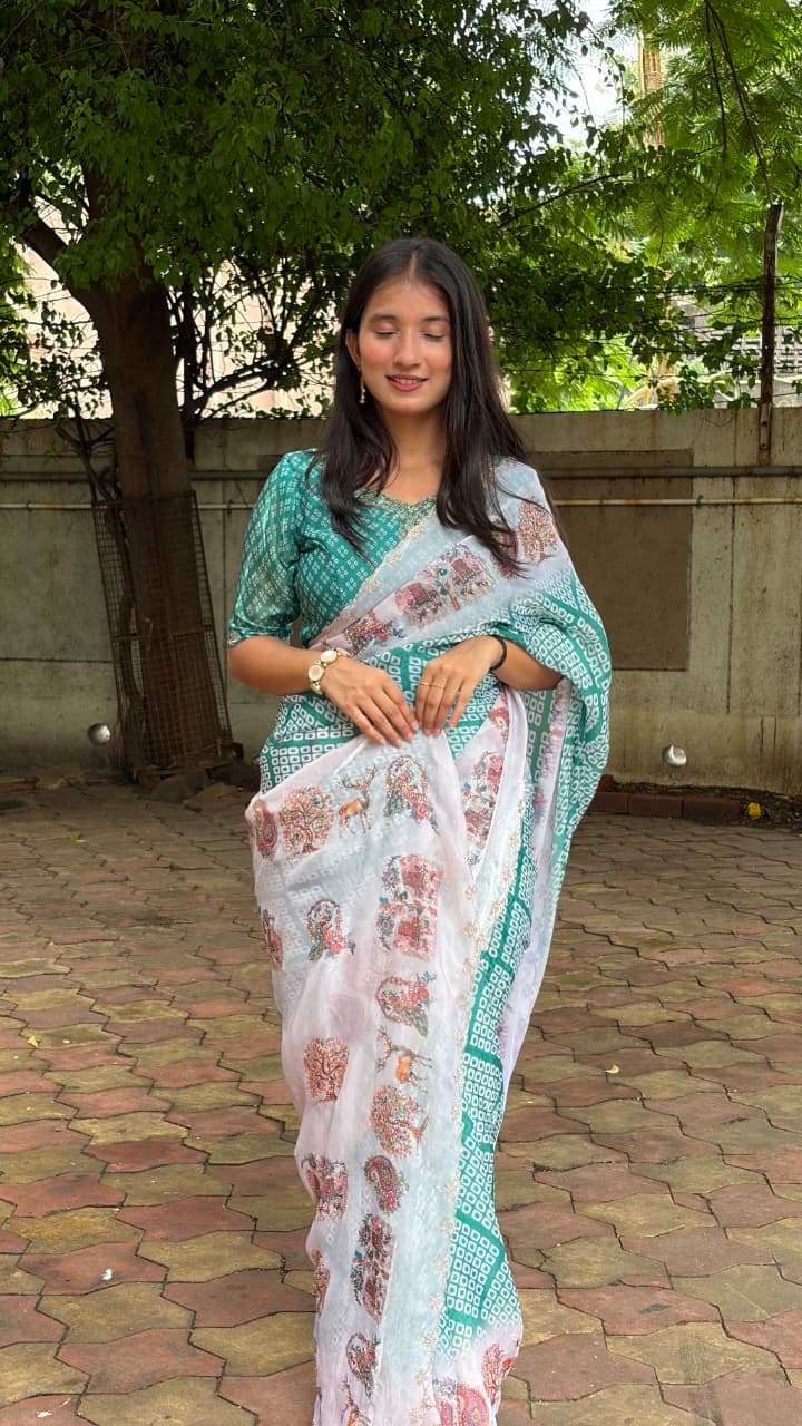 Elegant and beautiful Fancy Silk fabric comfortable and regular wear Saree reseller in surat prem