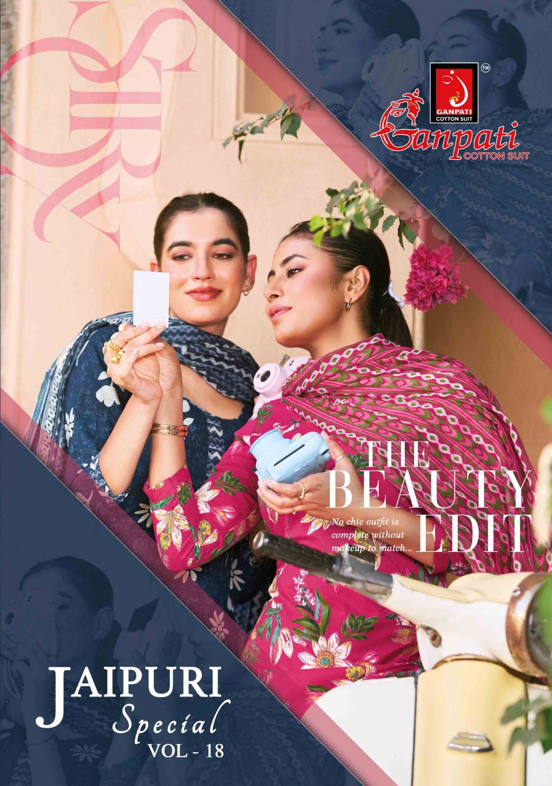 GANPATI JAIPURI SPECIAL VOL 18 COTTON STITCHED 3PIECE SUIT WHOLESALER MAKET