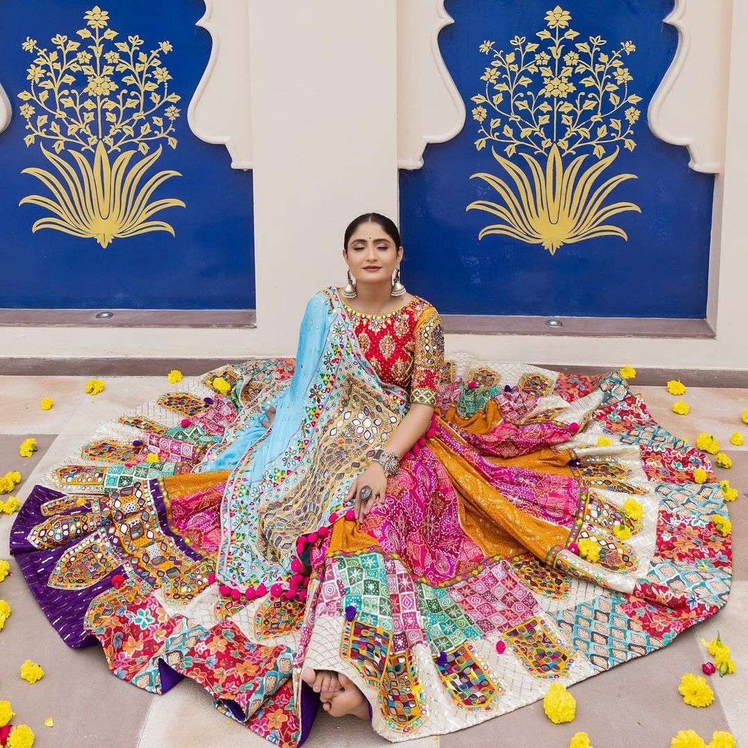 garba wear best for navratri night wear made of rayon cotton fabric chaniya choli wholesale in surat chandan