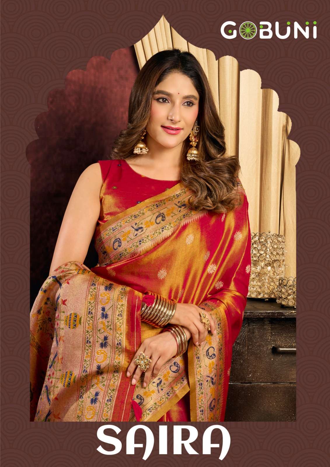 Gobuni Saira 5201 To 5206 Premium Tissue Silk Fabric contemporary luxury Saree wholesale in surat