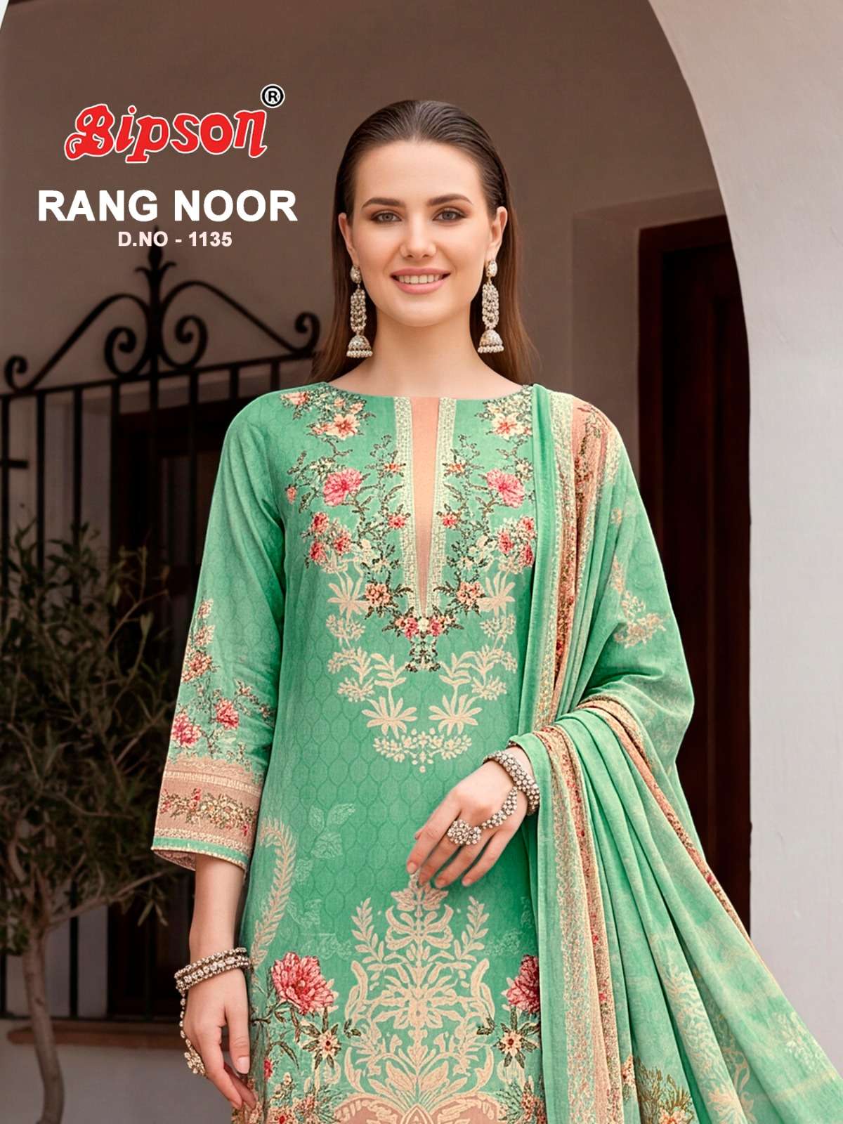 GUCCHI RANG NOOR VOL 1135 MUSLIN DIGITAL KHATLI WORK DRESS UNSTITCH SUPPLIER ONLINE