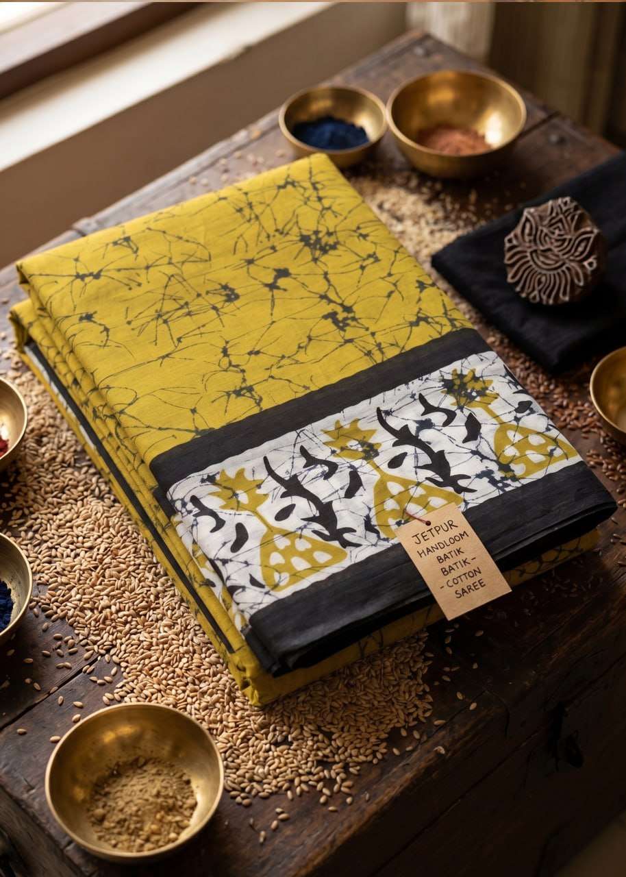 Jetpur Special Handloom Batik Pure and soft Premium Mulmul Cotton Sarees wholesale in surat 