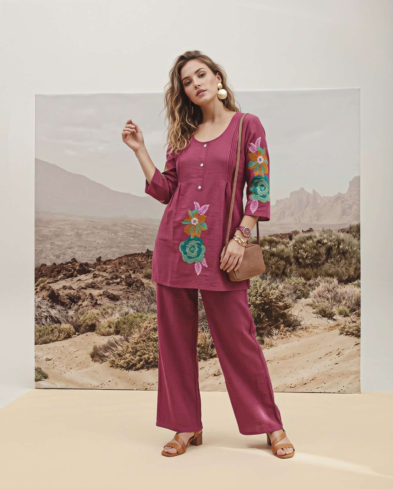 K 1203 VISCOSE FABRIC CORD SET FOR GIRL CASUAL OFFICE WEAR SURAT BUY