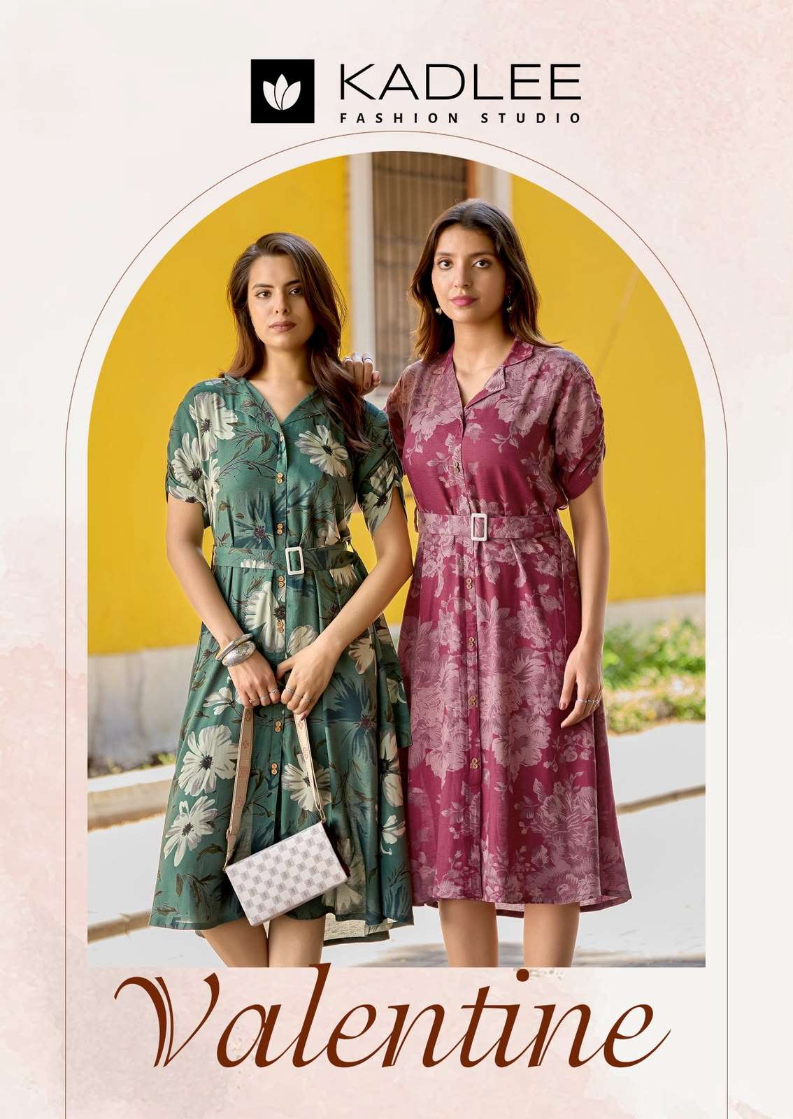 KADLEE VALENTINE RAYON FLEX PRINT ONE PIECE FROCK WOMEN DAILY WEAR EXPORT