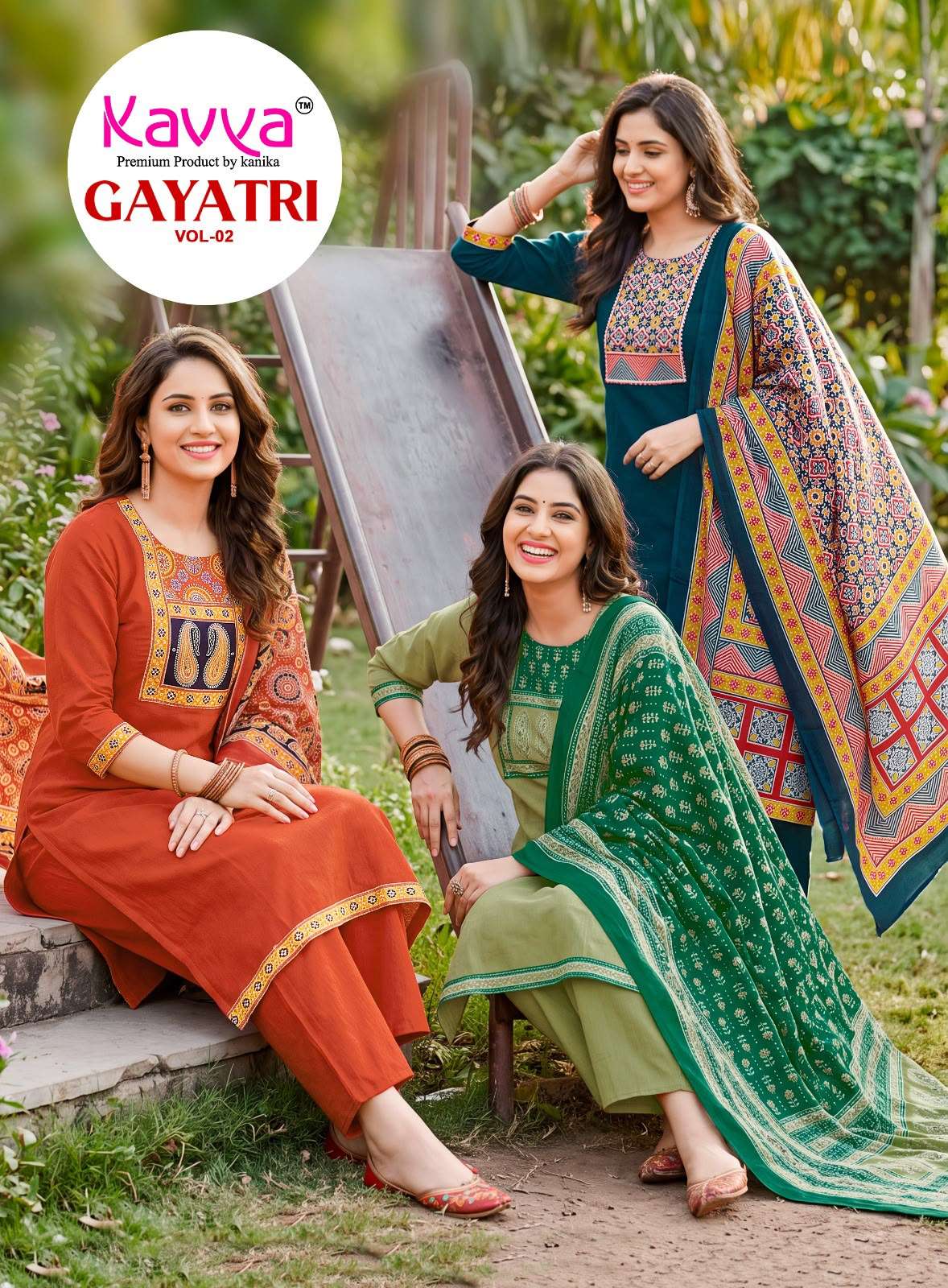 KAVYA GAYATRI VOL 2 DHABU COTTON PLAIN KURTI WITH POCKET PANT SUIT DAILY WEAR 