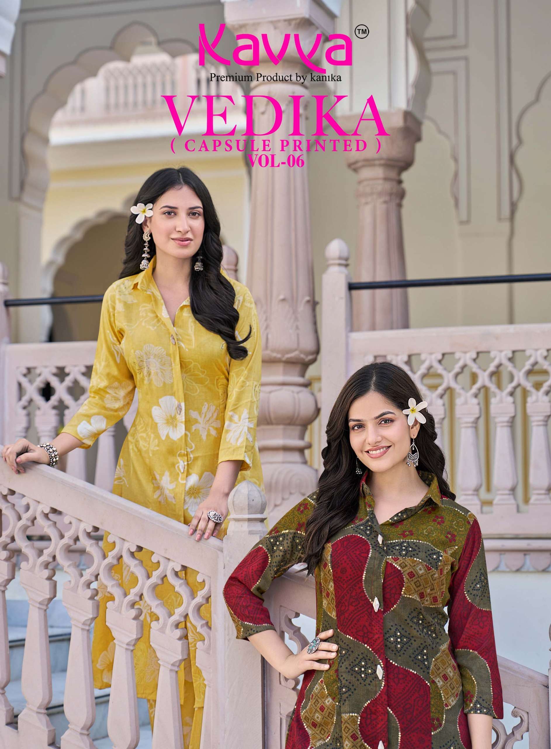  KAVYA VEDIKA VOL 6 QUALITY CASUAL TOP AND BOTTOM WITH FOIL PRINT WOMEN BRAND SHOPPING