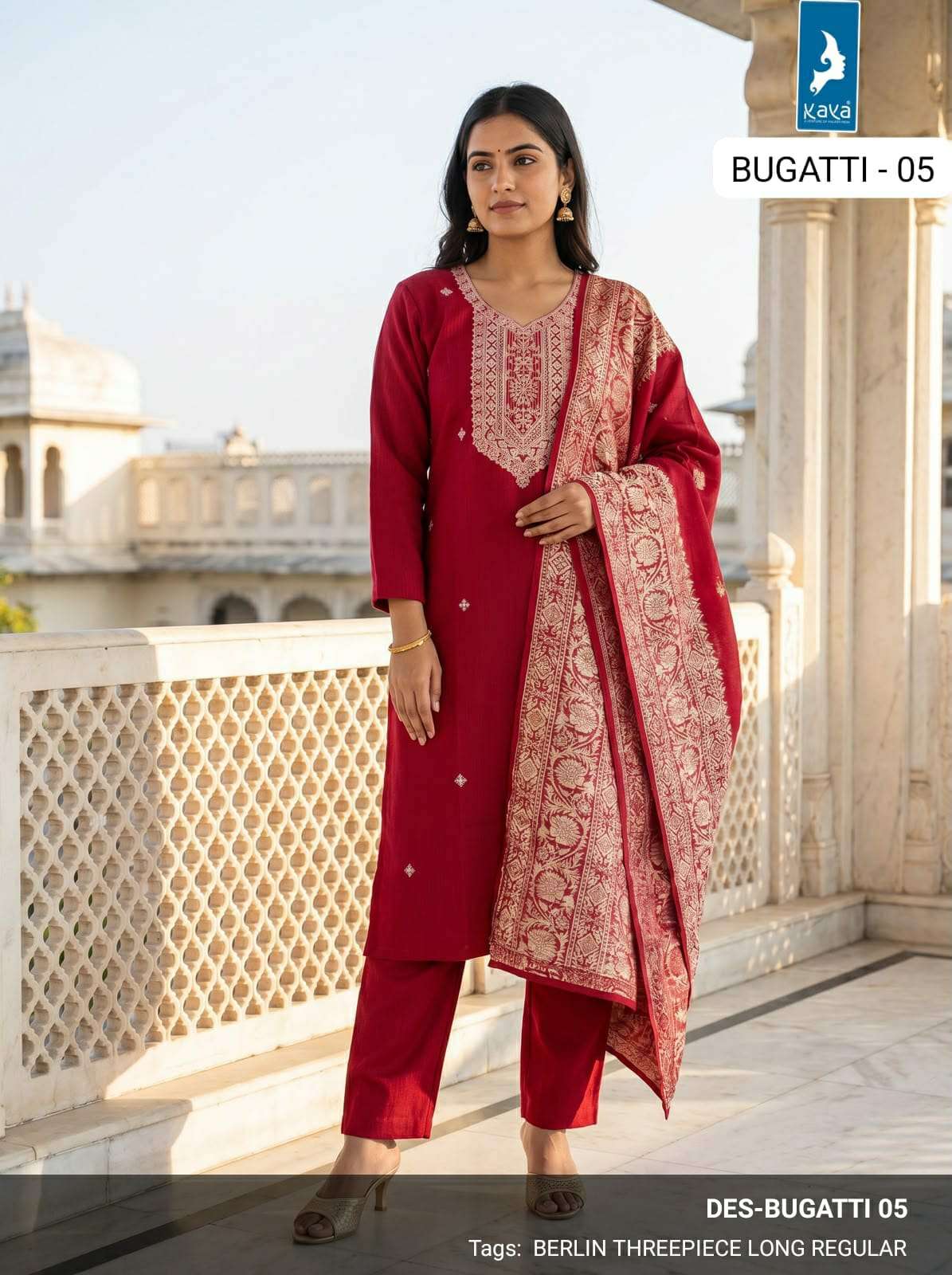 KAYA KURTI BUGATTI BERLIN 3 PIS STRAIGHT CUT CONCEPT WOMEN OUTFIT INDIAN LOOK BUY