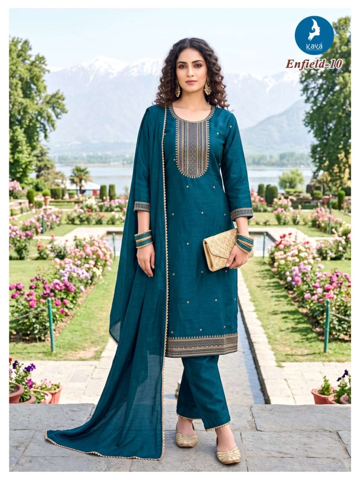 KAYA KURTI ENFILED SILK 3 PIS STRAIGHT CUT CONCEPT SALWAR SUIT COLLECTION SHOP