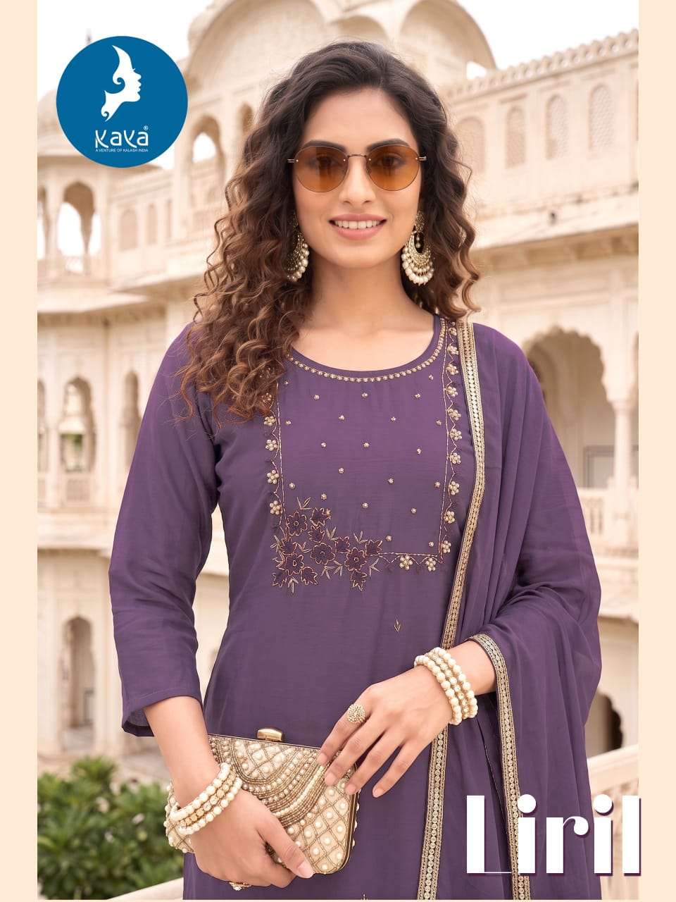 KAYA KURTI LIRIL MULL CHANDERI 3 PIECE  STRAIGHT CUT CONCEPT...