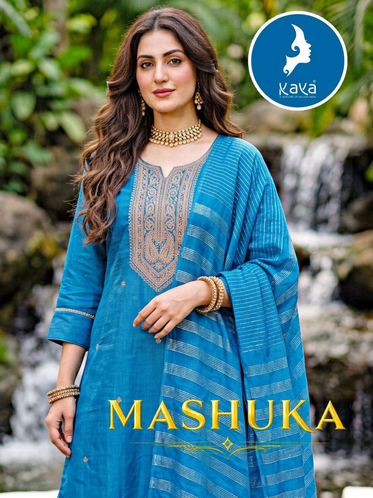 KAYA KURTI MASHUKA 3 PIECE ANARKALI CONCEPT KURTI PANT WITH DUPATTA WHOLESALER 