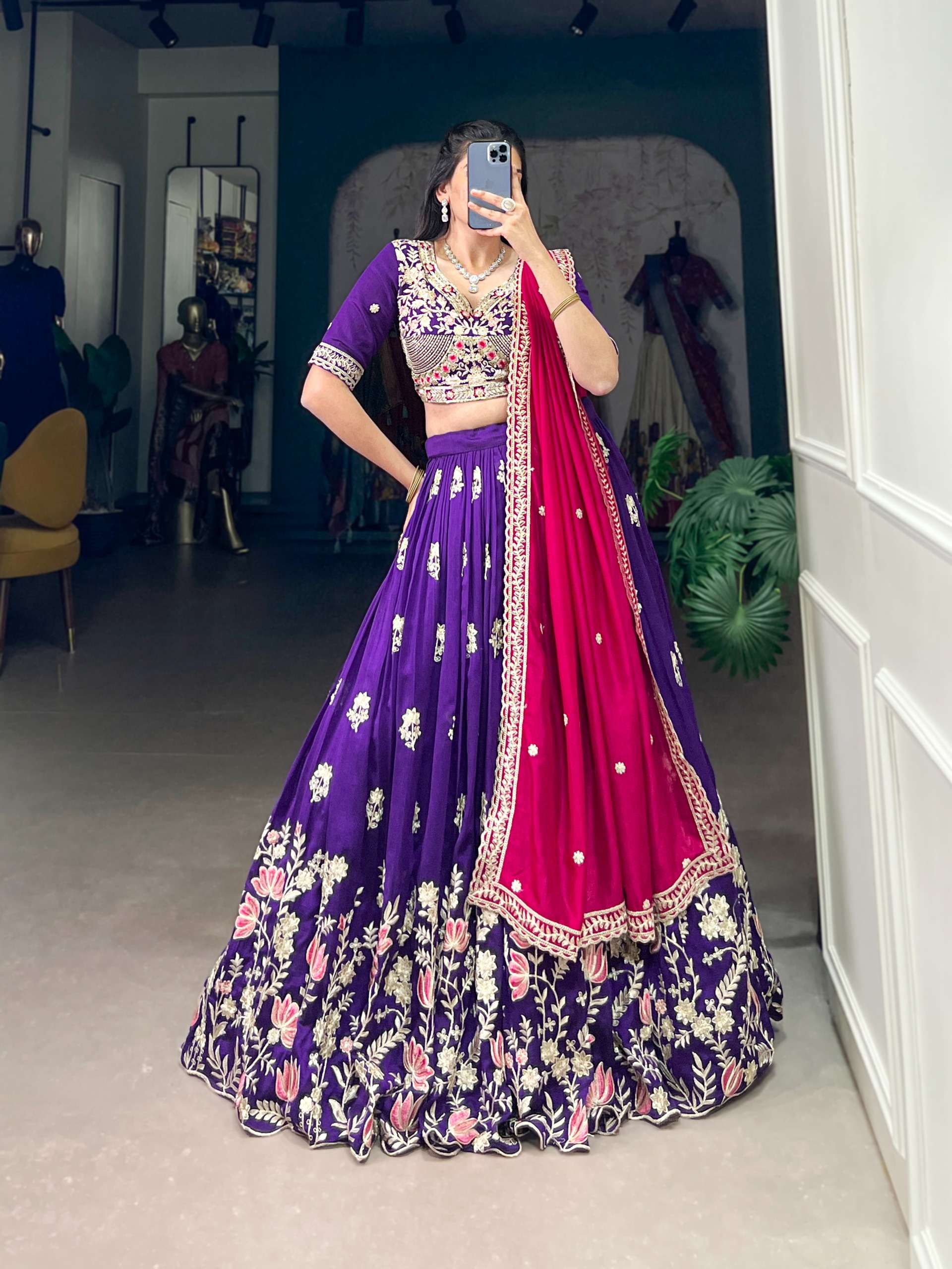KESHVI VICHITRA SILK FANCY FABRIC BRIDAL WEAR BEAUTIFUL AND CLASSIC LEHENGA CHOLI SUPPLIER IN SURAT 1414