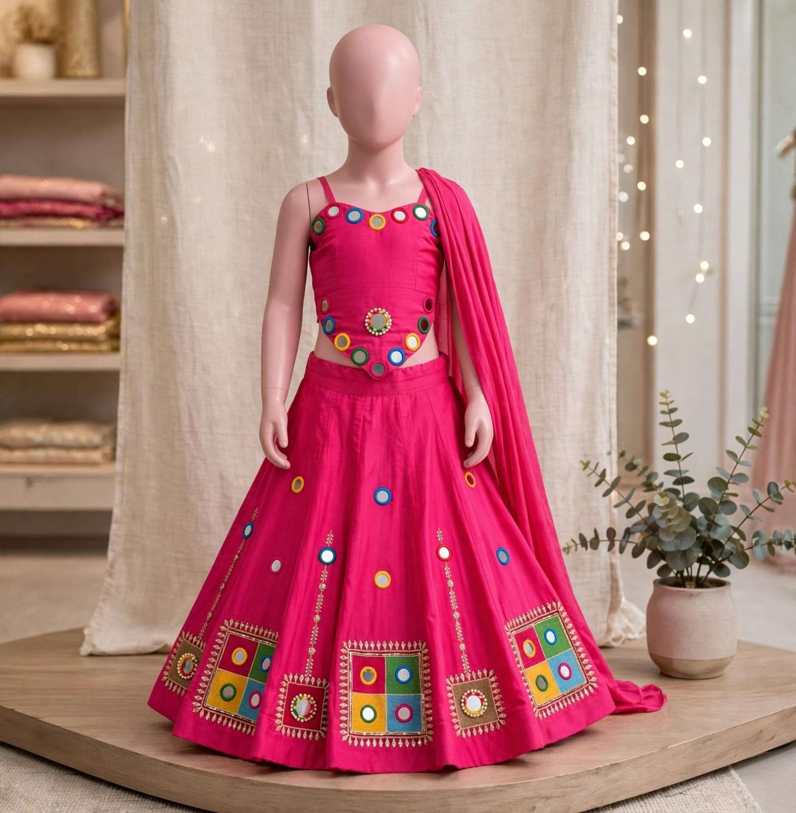 kids wear lehenga choli soft and Pure Rayon Cotton fabric with embroidery work on lehenga choli wholesale in surat