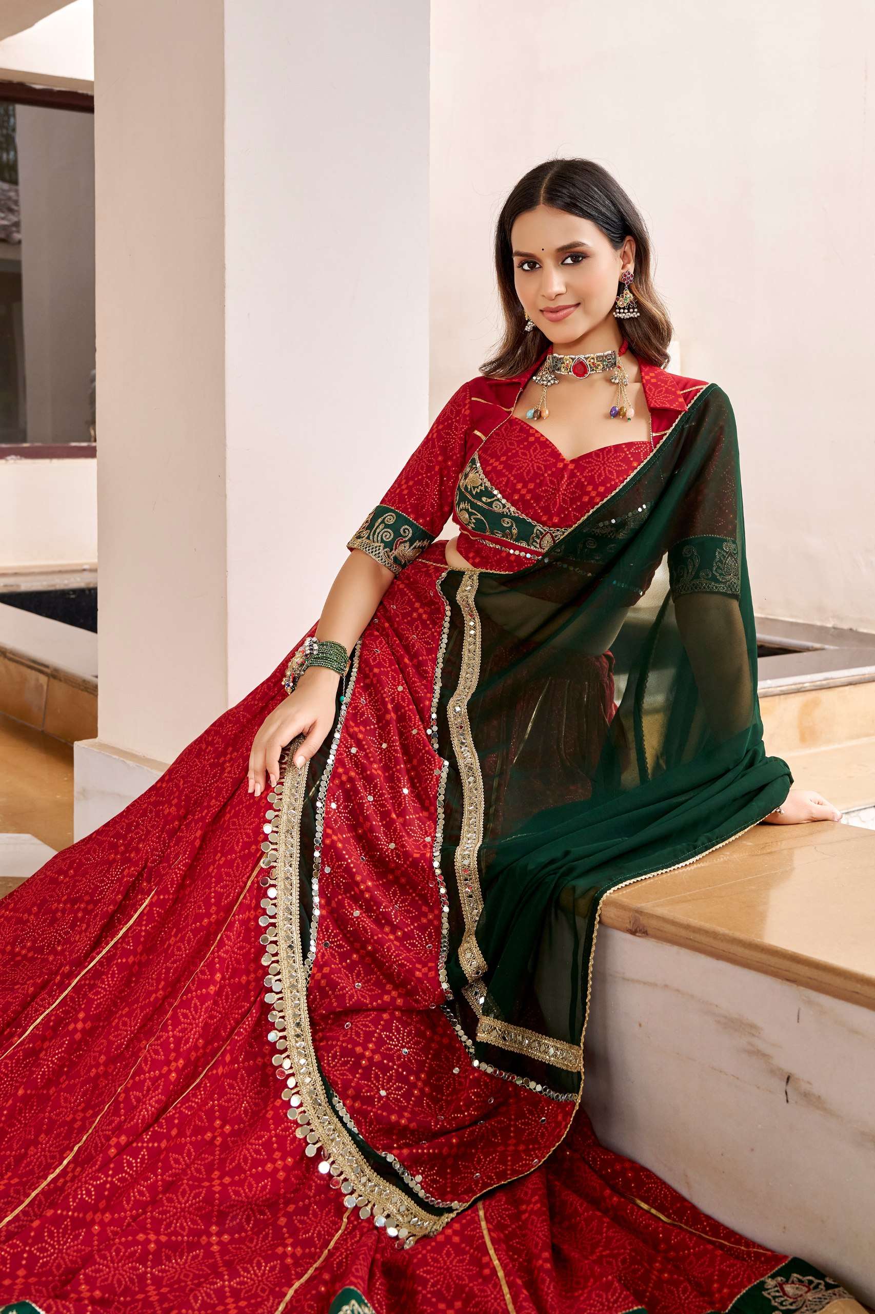  Kumkum Celebrate the spirit of Navratri wear Georgette Fabric with every graceful twirl lehenga choli reseller in surat 1777 