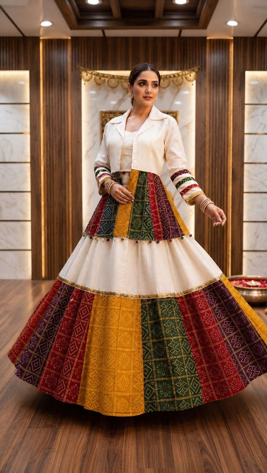 Launching Navratri Special wear new kedya style Pure Cotton fabric Lehenga choli wholesale in surat